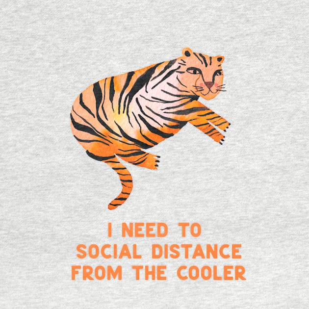 Social Distance Quarantine Covid Tigers Orange by ninoladesign